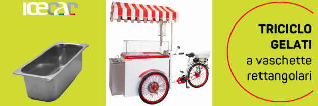 Triciclo  gelati a vaschette rettangolari Triciclo gelati a vaschette rettangolari